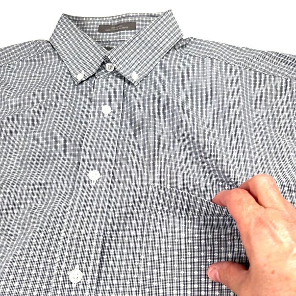 Daniel Cremieux Signature Collection Mens Checkered Short Sleeve Shirt Large - Picture 3 of 10